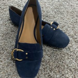Navy suede Tory Burch Flats